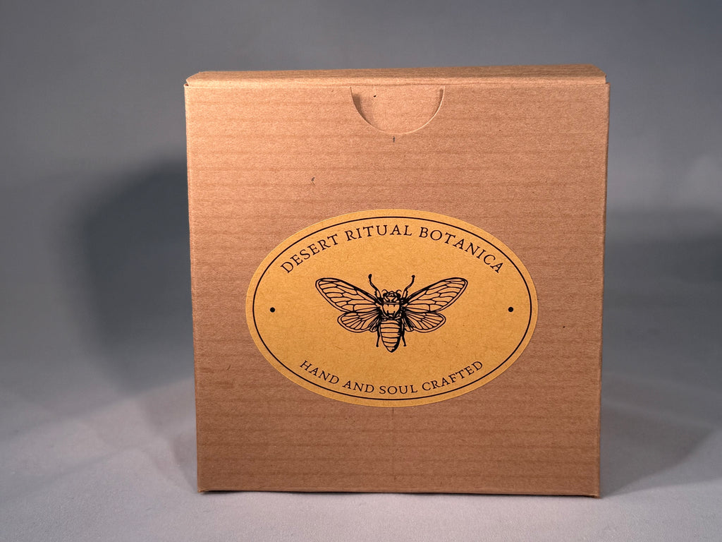 All of our candles arrive in a reusable gift box made of recycled materials.