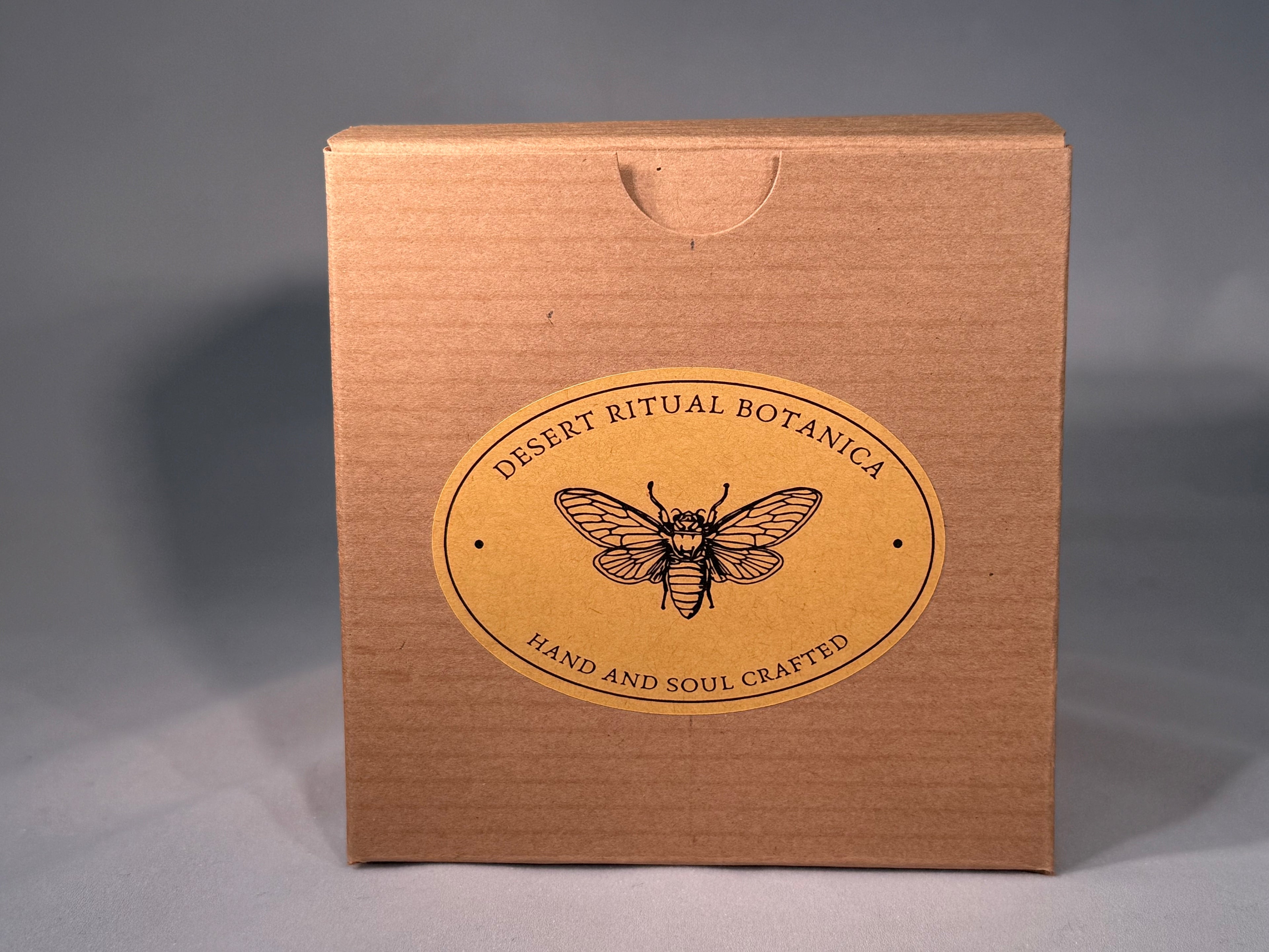 All of our candles arrive in a reusable gift box made of recycled materials.