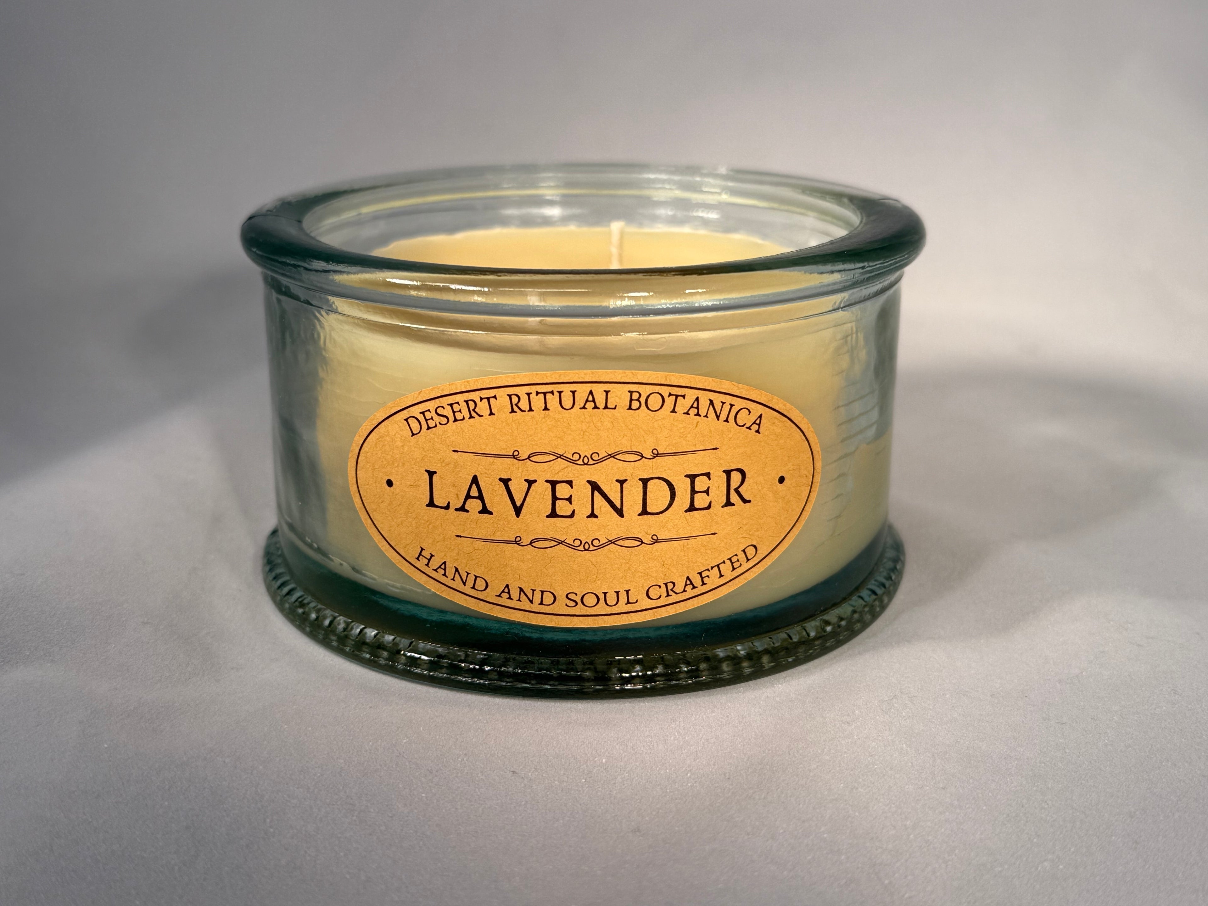 Large organic beeswax candle with lavender for deep relaxation and self-care. Clean burn, natural aroma, eco-friendly packaging.