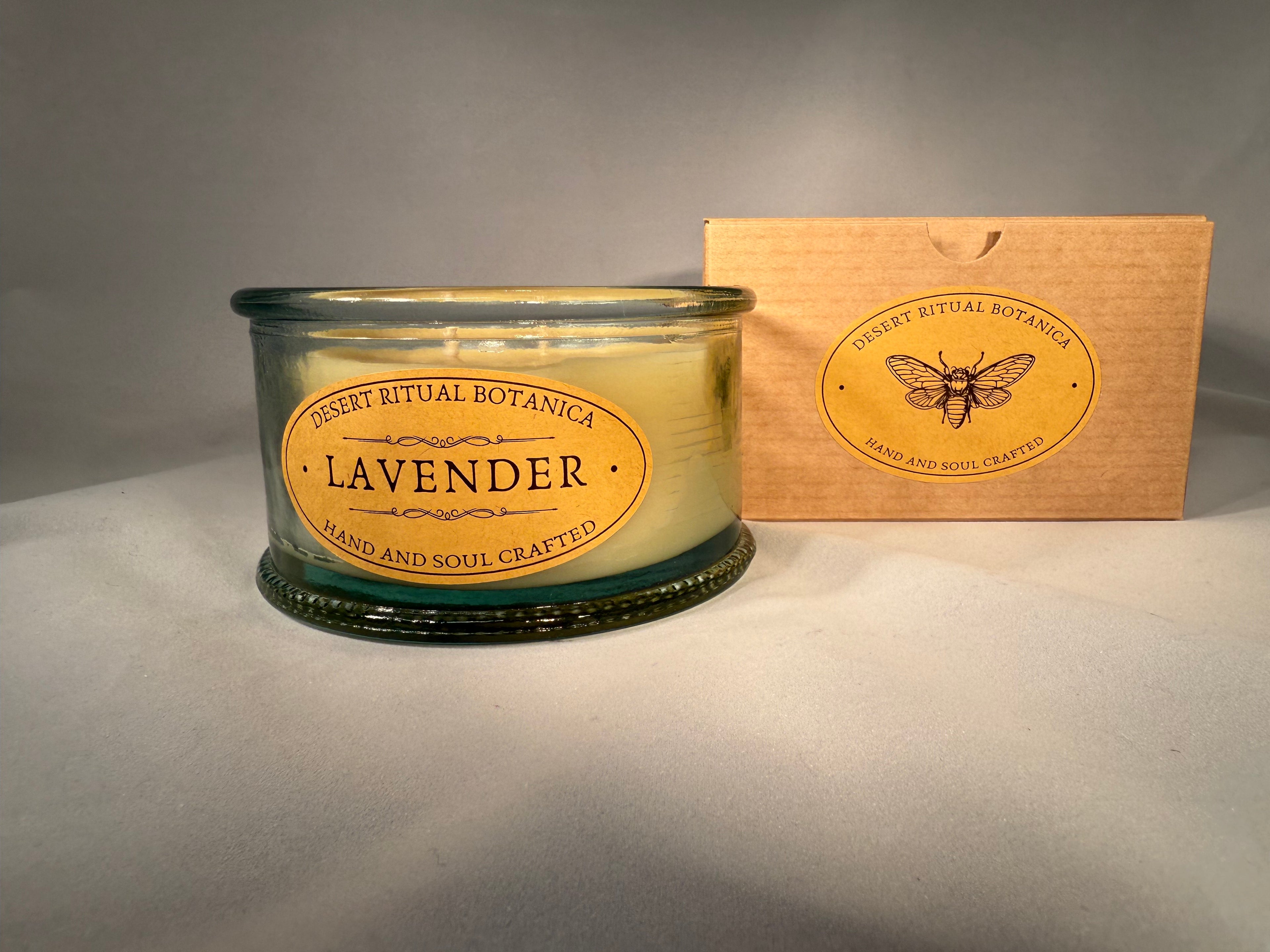 Large organic beeswax candle with lavender for deep relaxation and self-care. Clean burn, natural aroma, eco-friendly packaging.