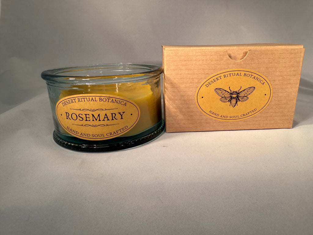 Rosemary Beeswax Candle - Low (Large)