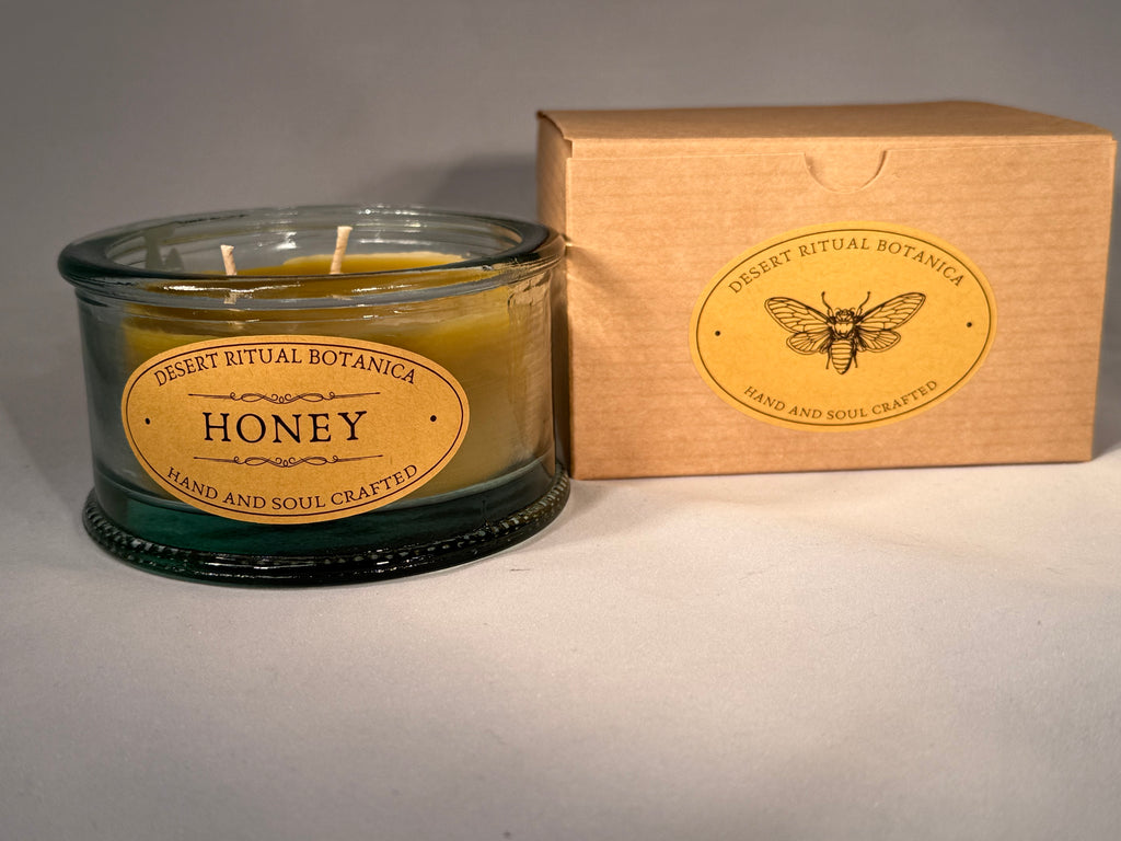 Honey Beeswax Candle - Low (Large)
